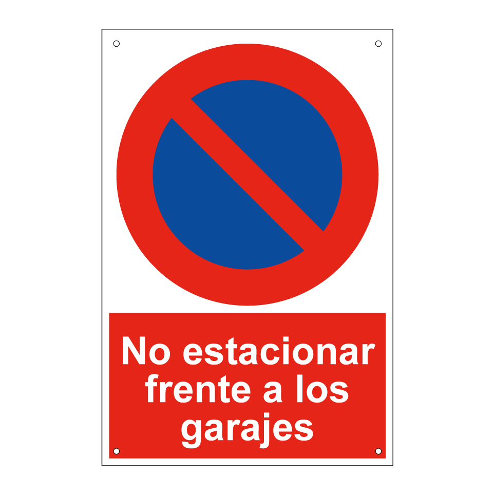 No estacionar frente a los garajes