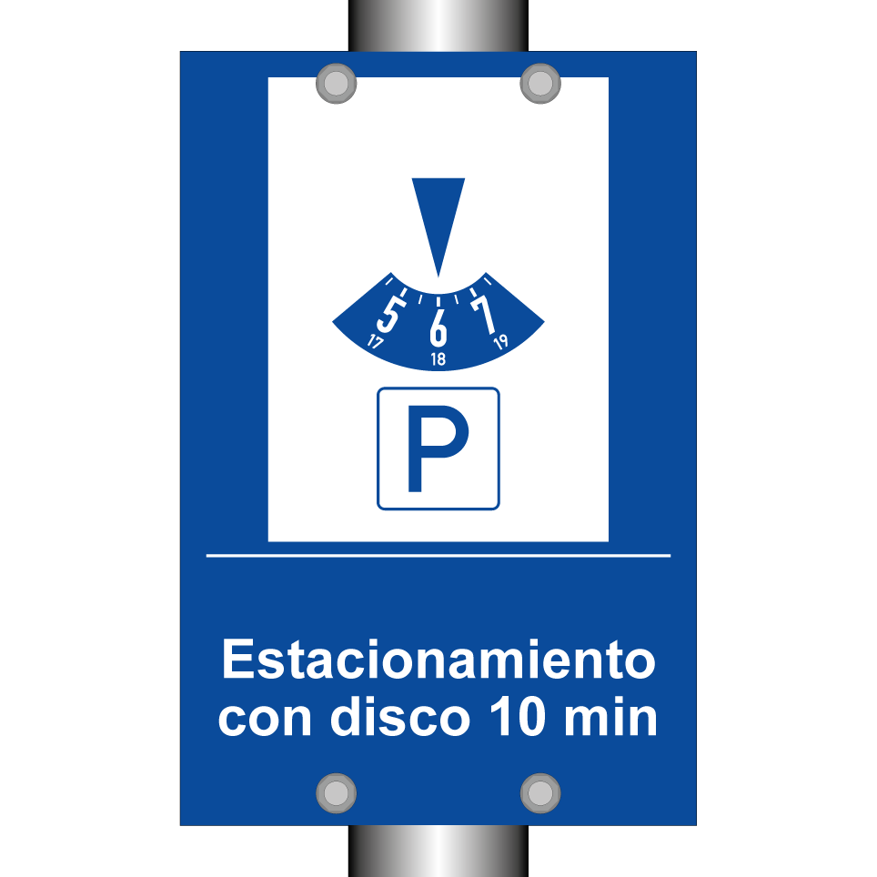 Estacionamiento con disco 10 min