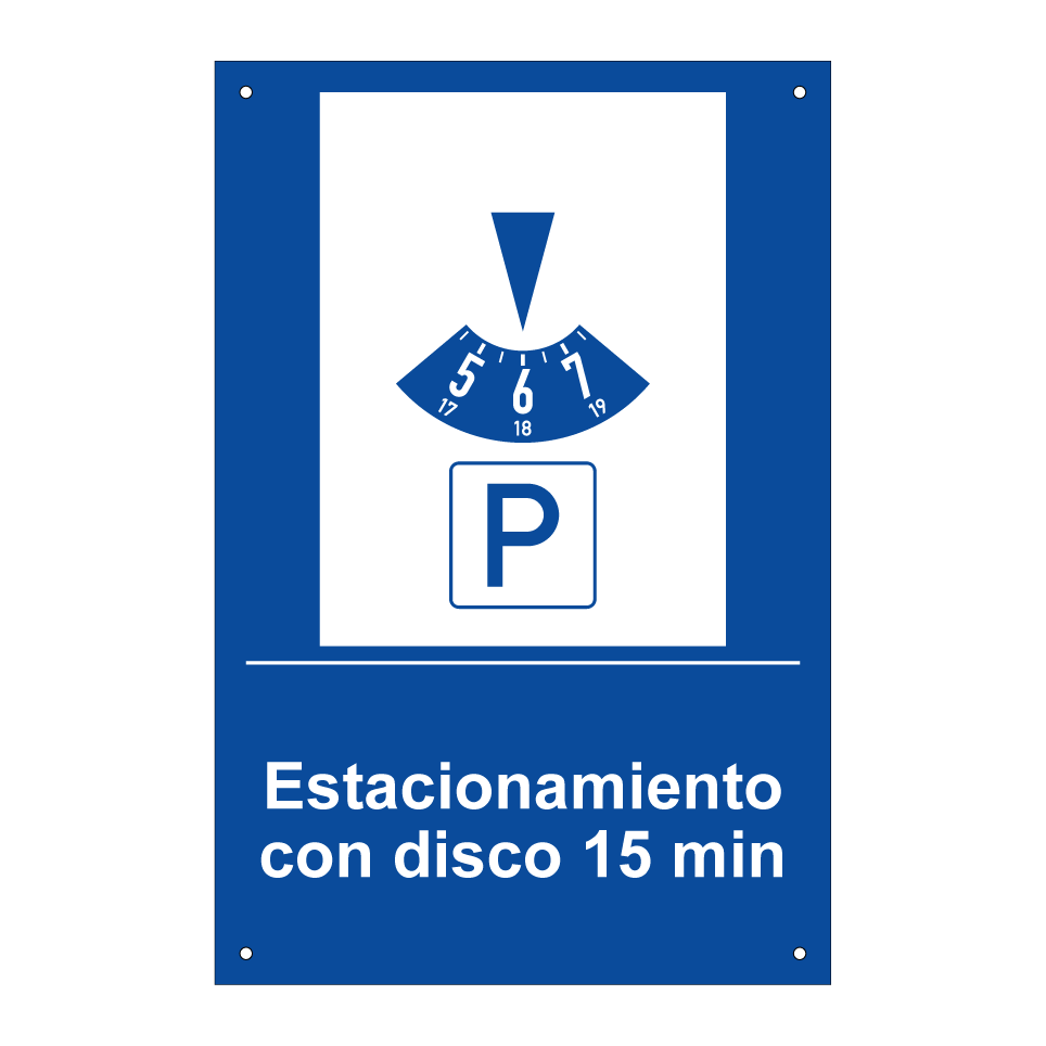 Estacionamiento con disco 15 min
