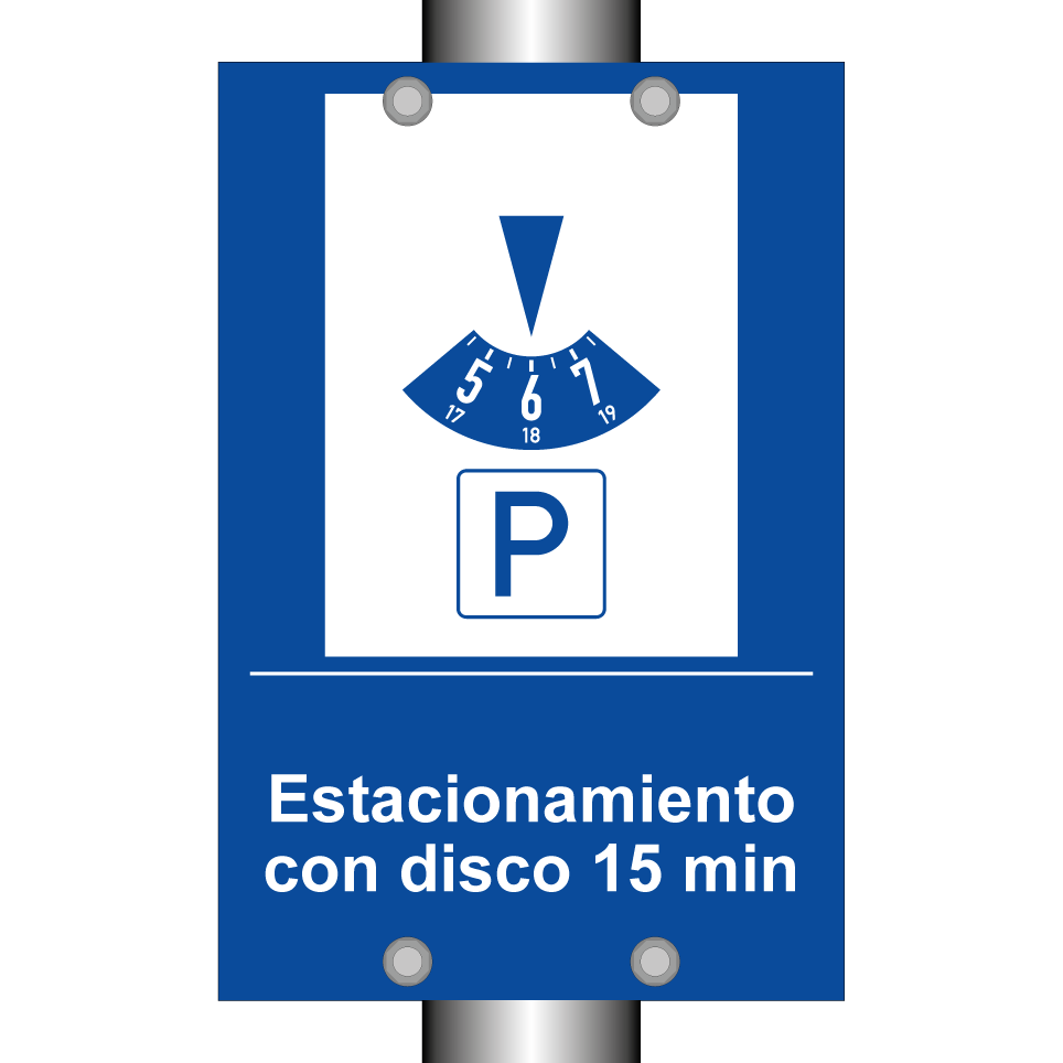 Estacionamiento con disco 15 min