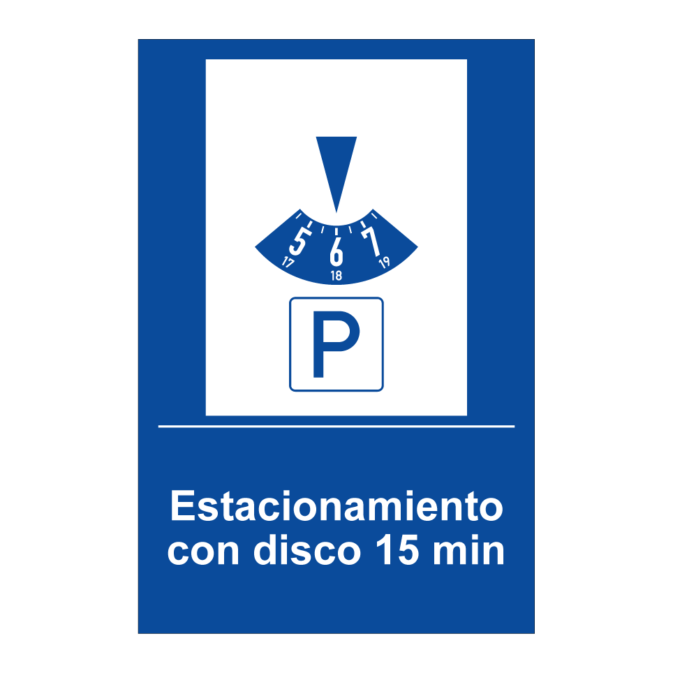 Estacionamiento con disco 15 min