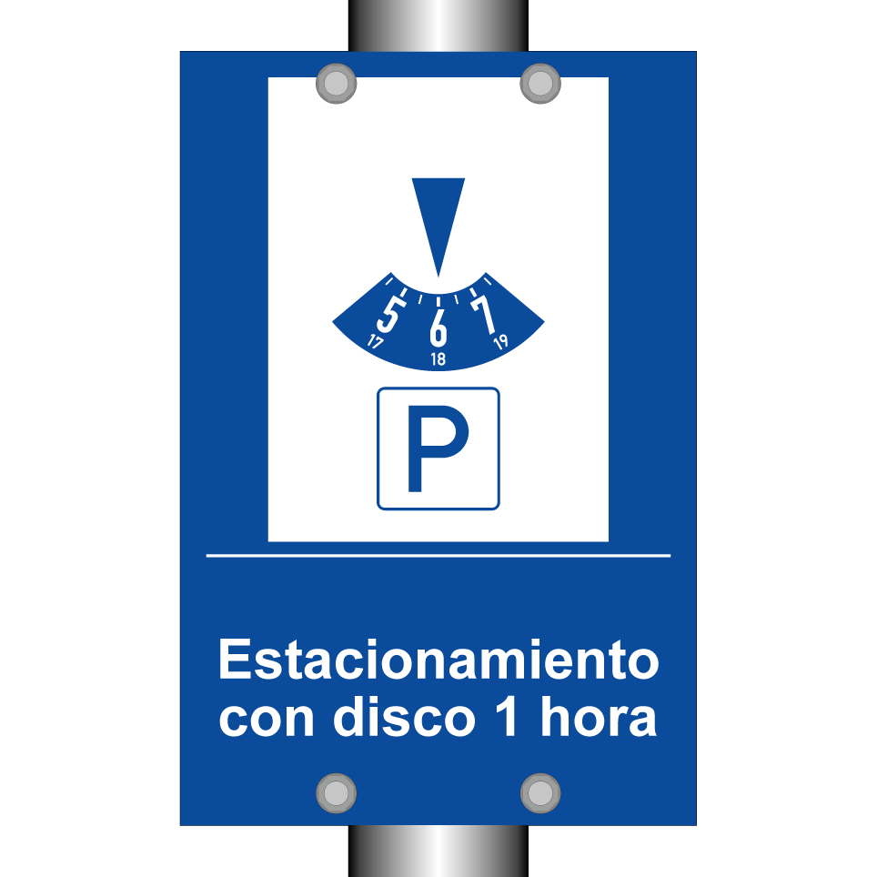 Estacionamiento con disco 1 hora