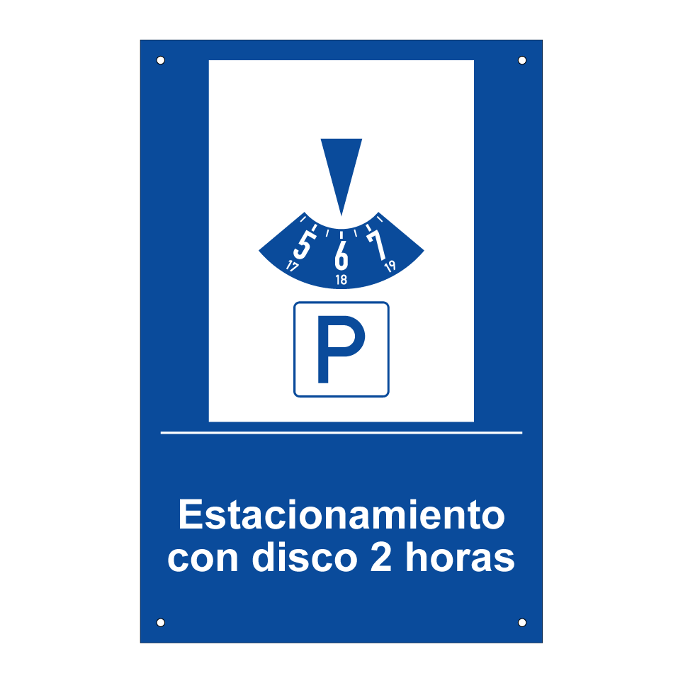Estacionamiento con disco 2 horas
