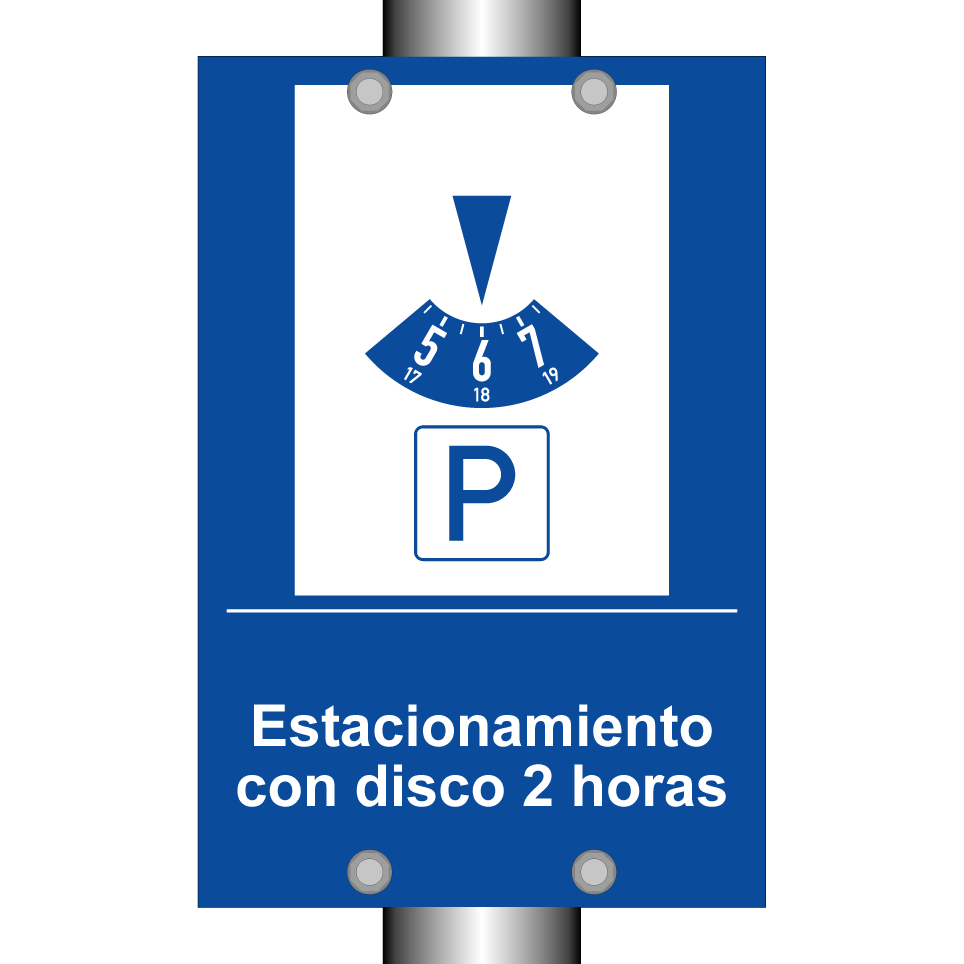 Estacionamiento con disco 2 horas