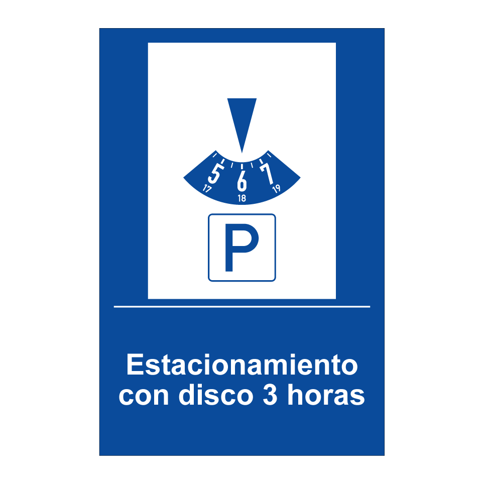 Estacionamiento con disco 3 horas