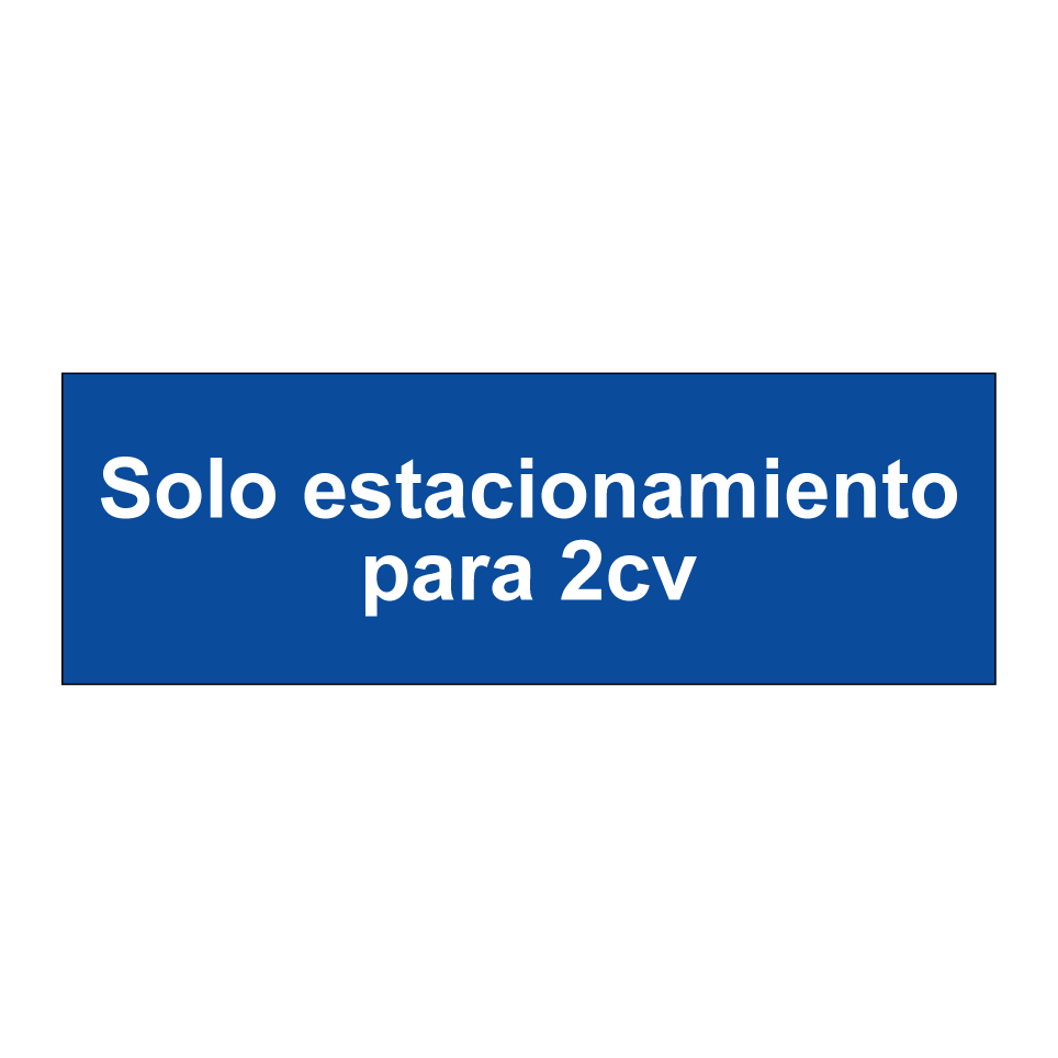 Solo estacionamiento para 2cv