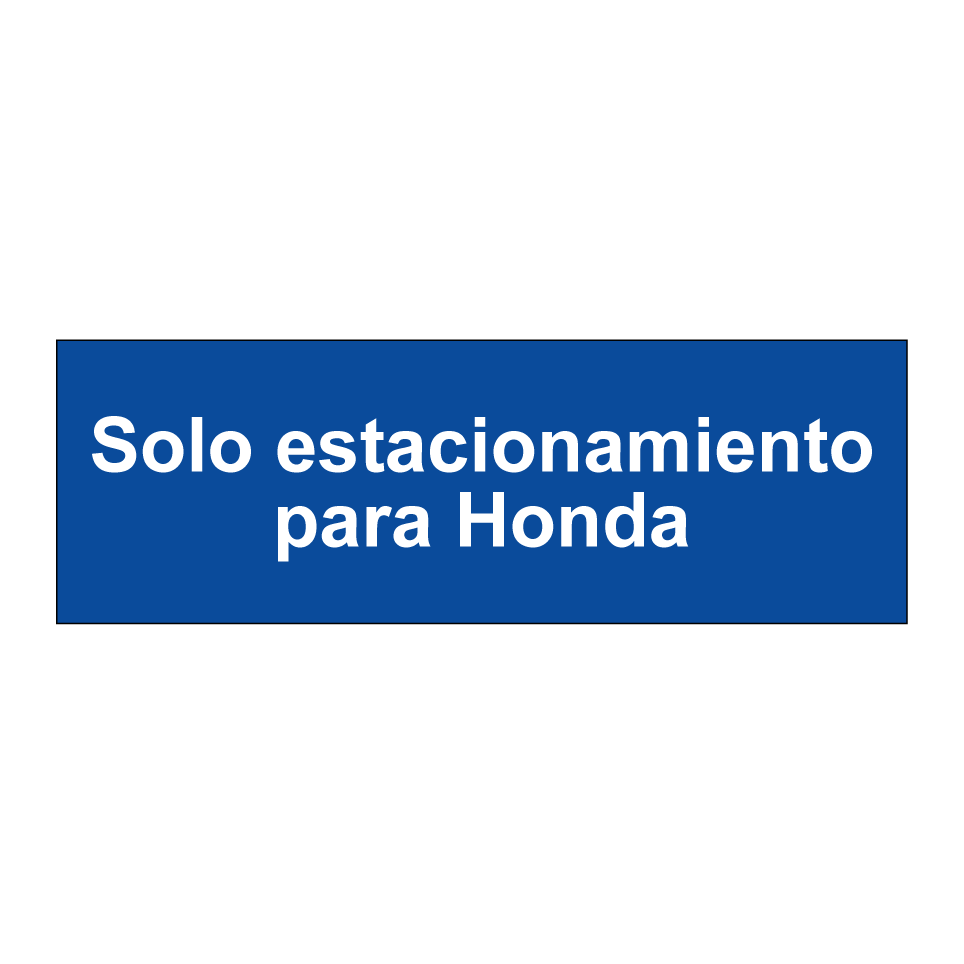 Solo estacionamiento para Honda