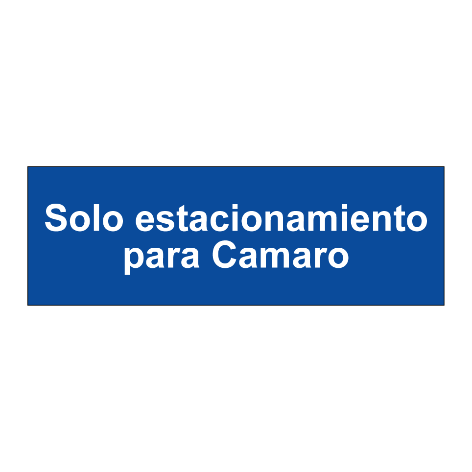 Solo estacionamiento para Camaro