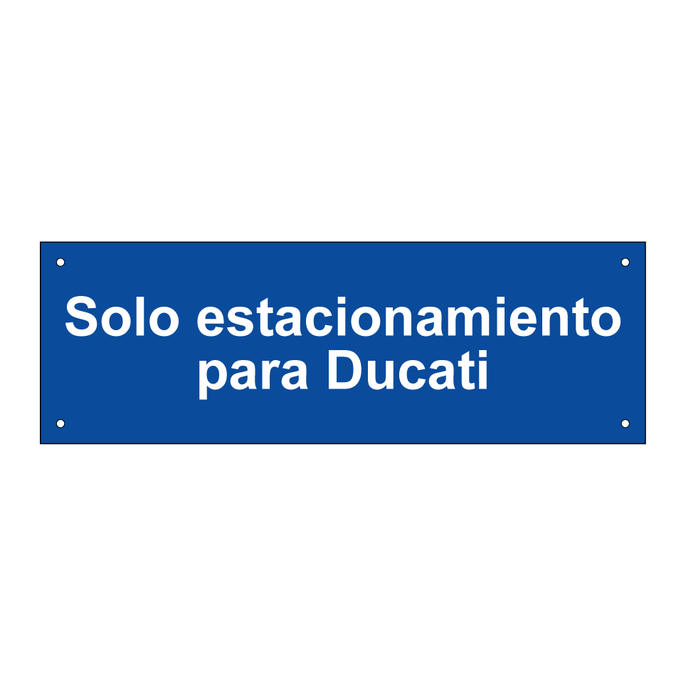 Solo estacionamiento para Ducati