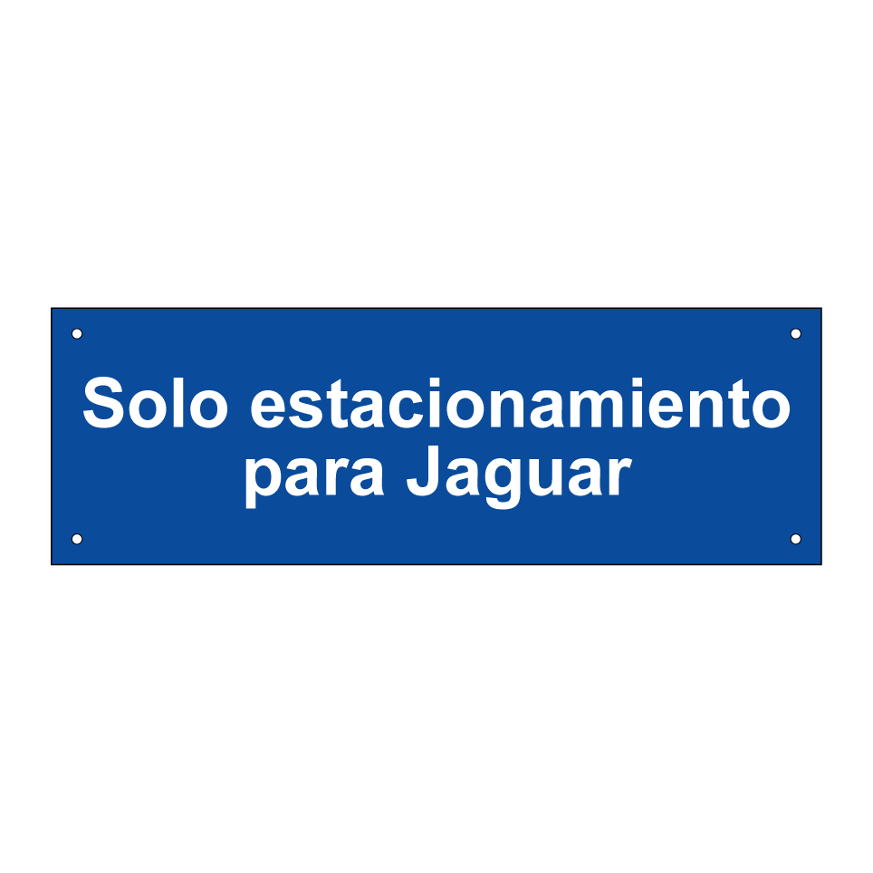Solo estacionamiento para Jaguar