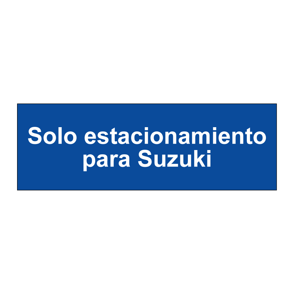 Solo estacionamiento para Suzuki