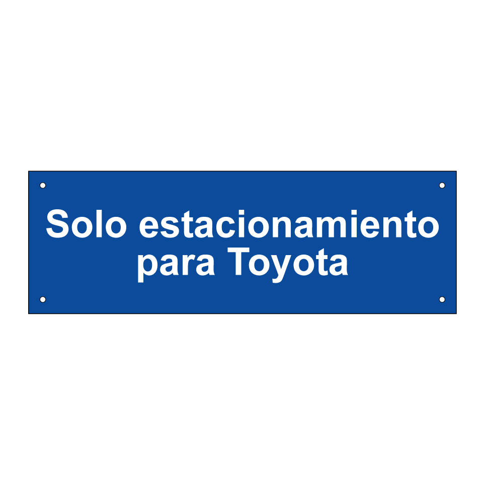 Solo estacionamiento para Toyota