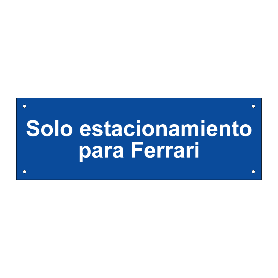 Solo estacionamiento para Ferrari
