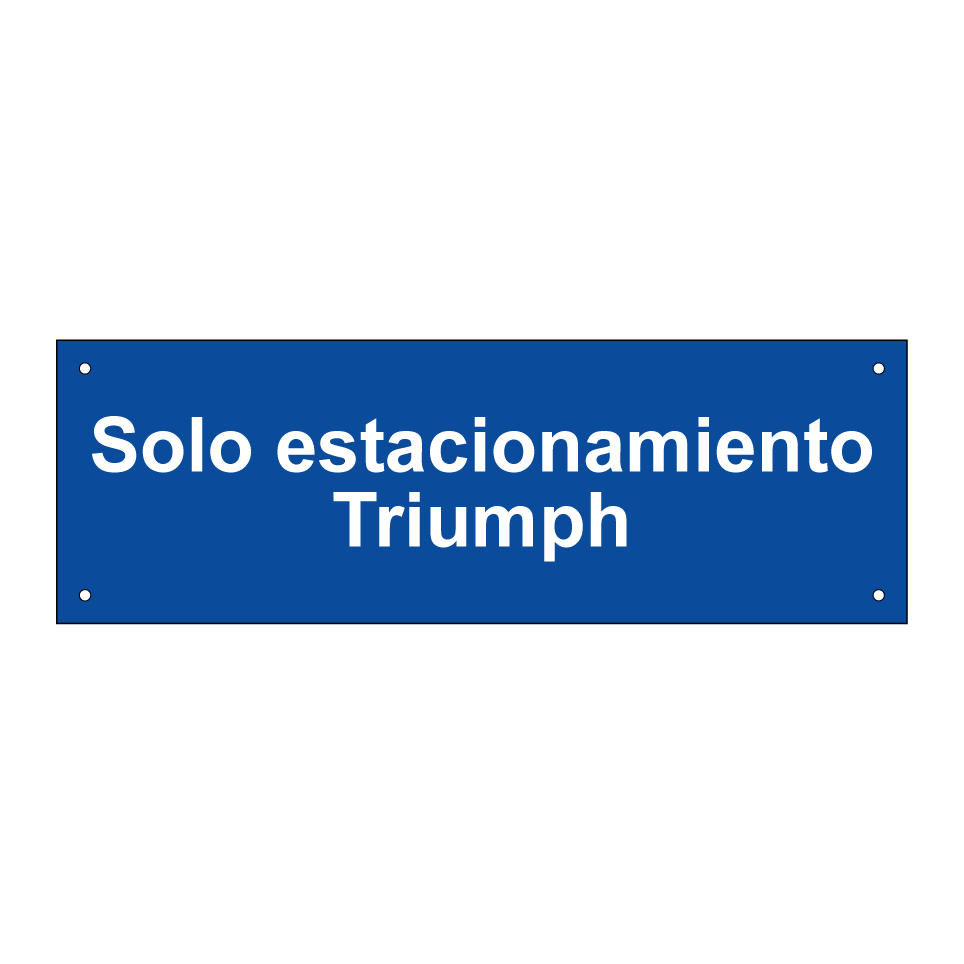 Solo estacionamiento Triumph