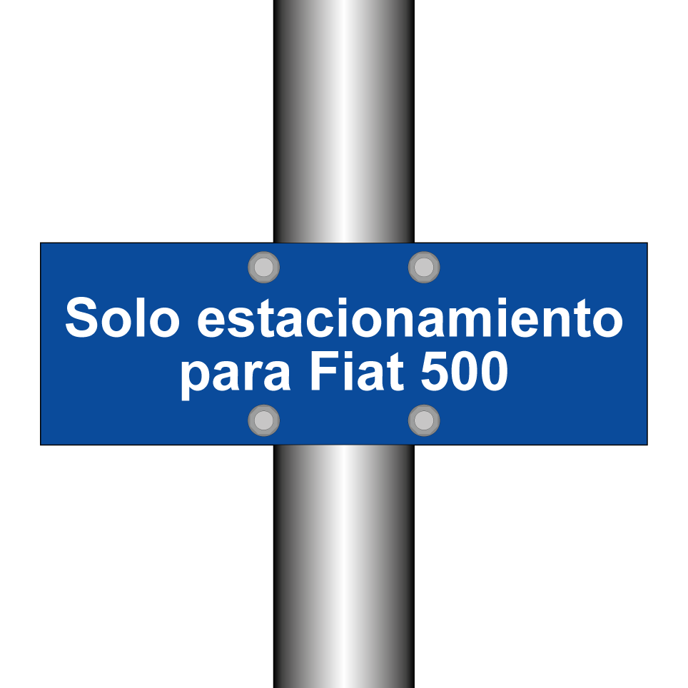 Solo estacionamiento para Fiat 500