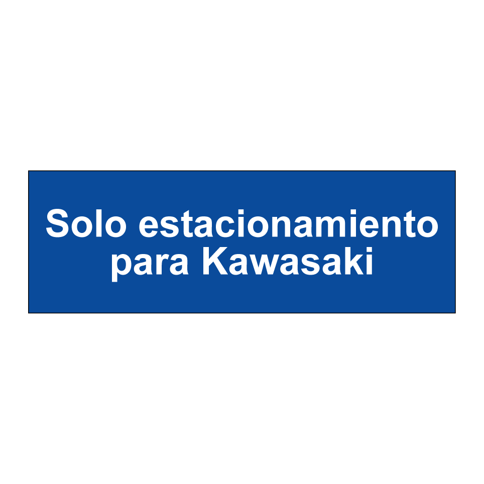 Solo estacionamiento para Kawasaki