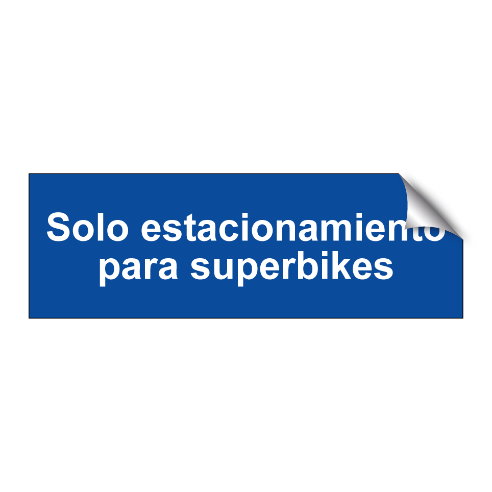 Solo estacionamiento para superbikes