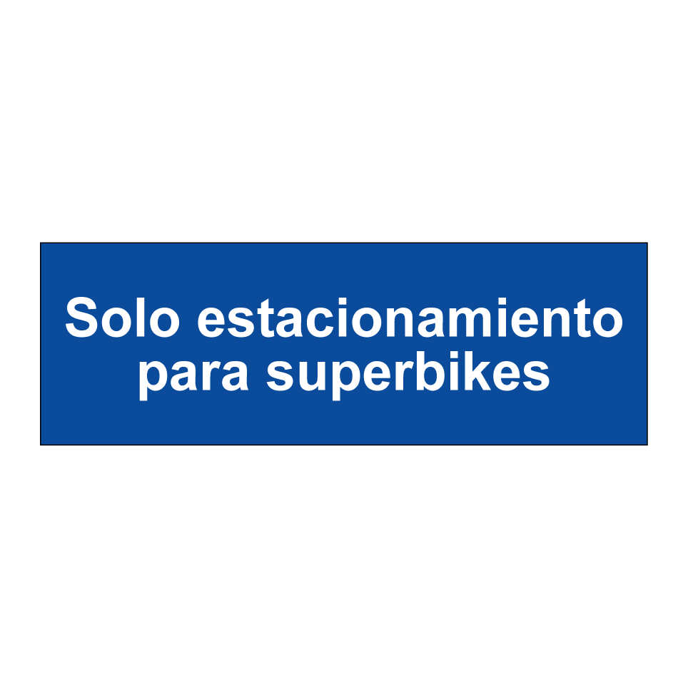 Solo estacionamiento para superbikes