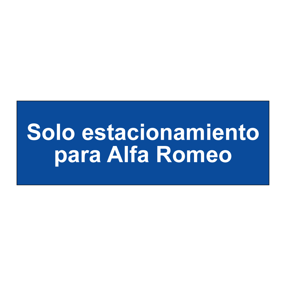 Solo estacionamiento para Alfa Romeo