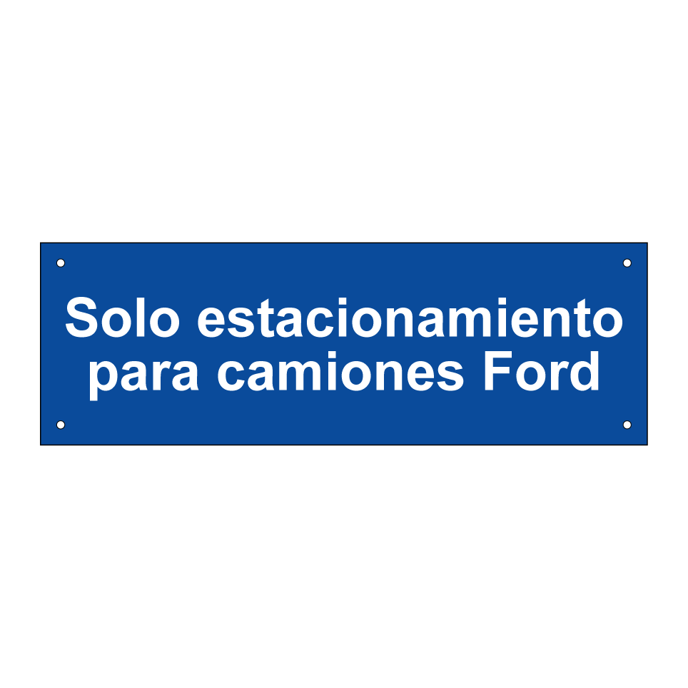 Solo estacionamiento para camiones Ford