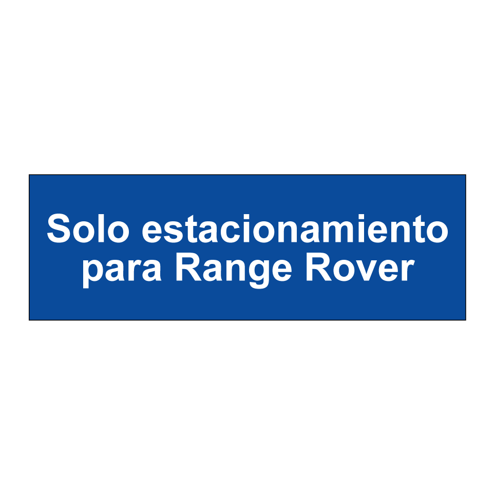 Solo estacionamiento para Range Rover
