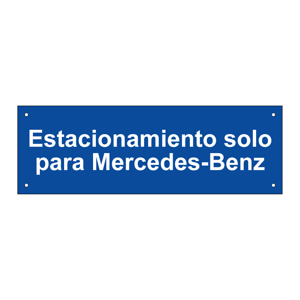 Estacionamiento solo para Mercedes-Benz