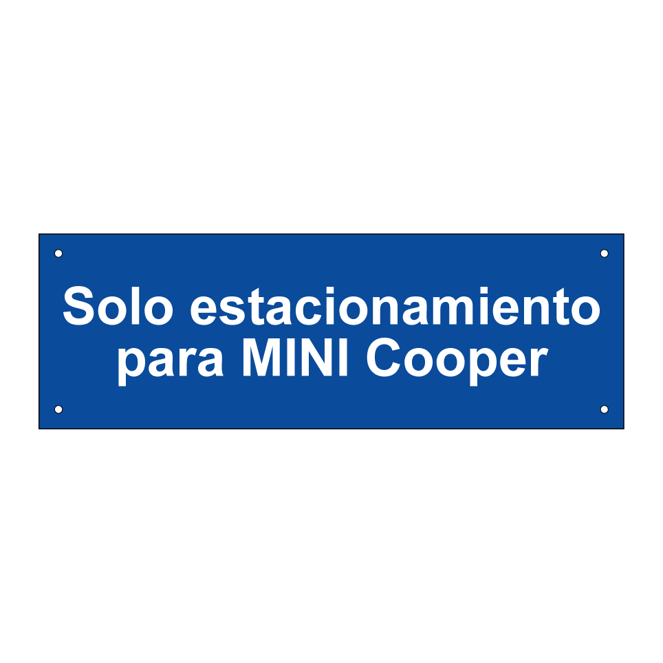 Solo estacionamiento para MINI Cooper