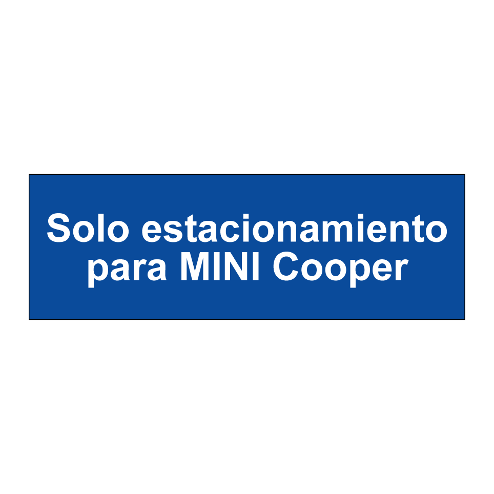 Solo estacionamiento para MINI Cooper