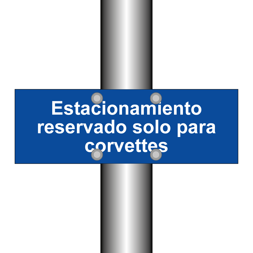 Estacionamiento reservado solo para corvettes