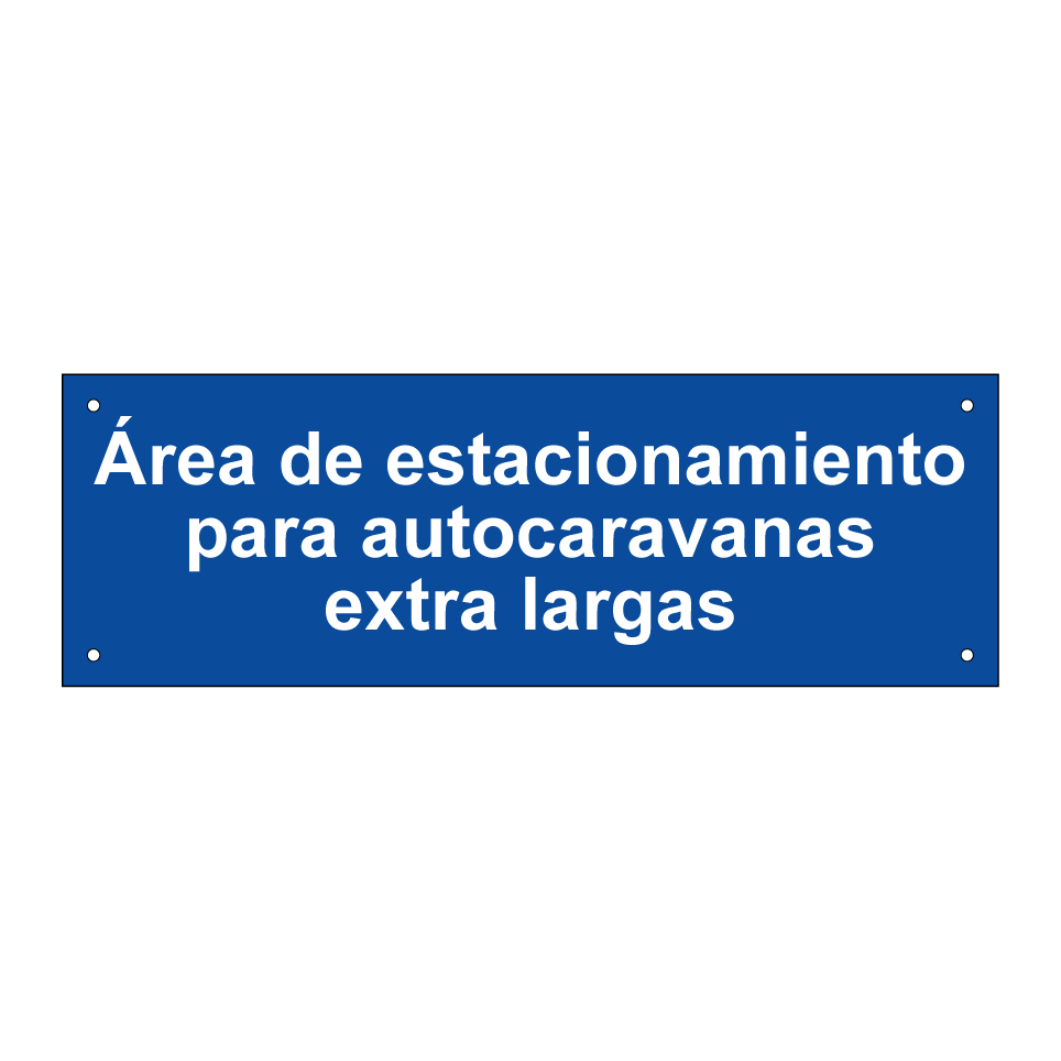 Área de estacionamiento para autocaravanas extra largas