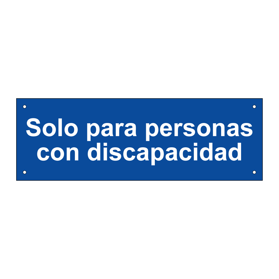 Solo para personas con discapacidad