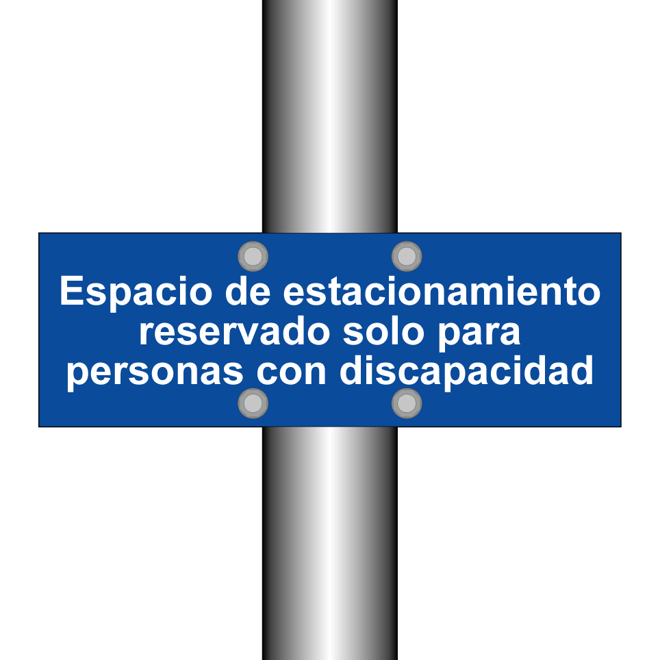 Espacio de estacionamiento reservado solo para personas con discapacidad