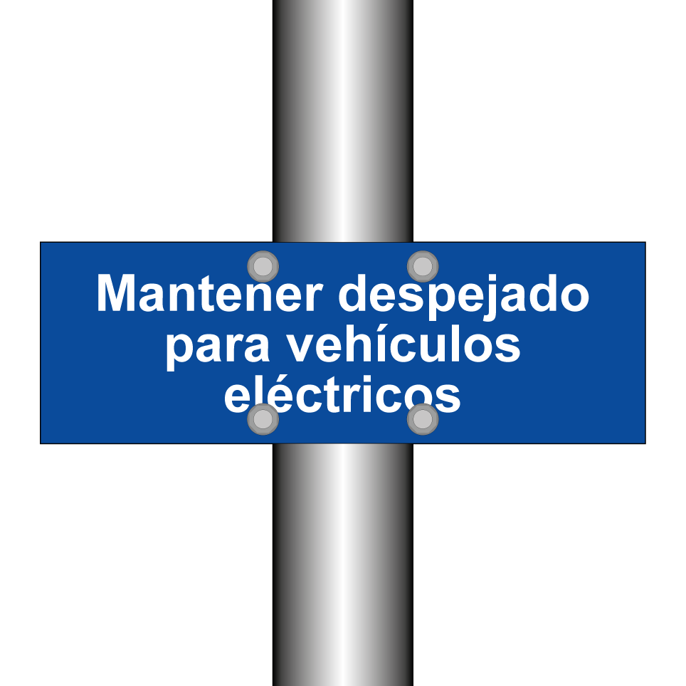 Mantener despejado para vehículos eléctricos