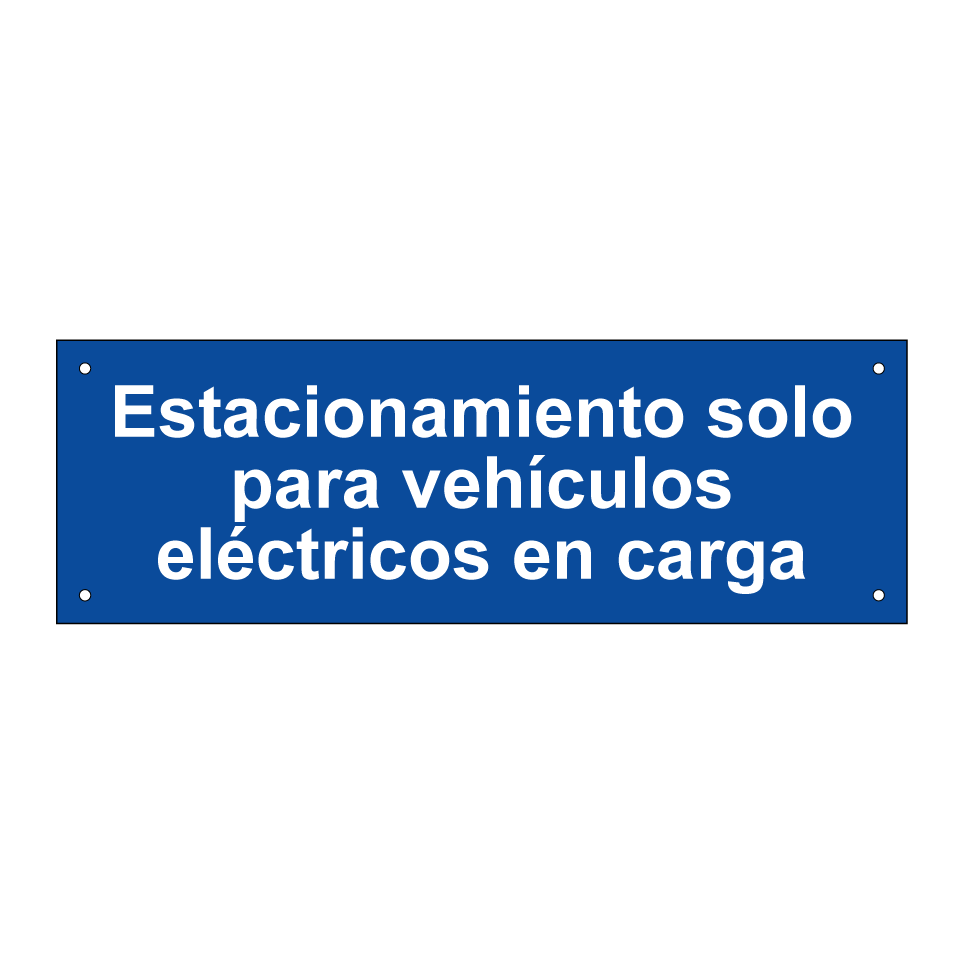 Estacionamiento solo para vehículos eléctricos en carga