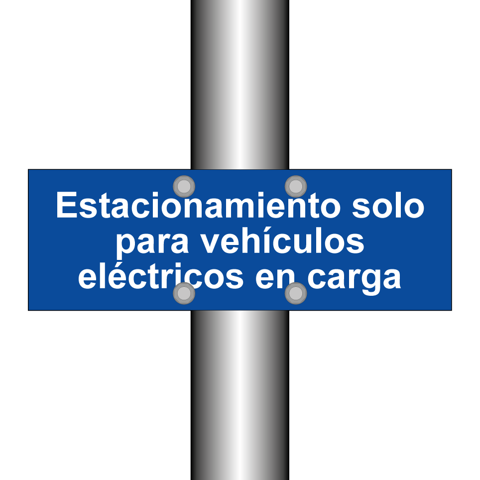 Estacionamiento solo para vehículos eléctricos en carga