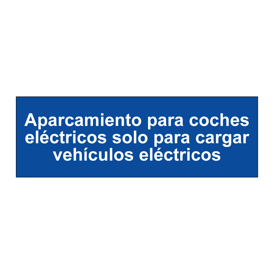 Aparcamiento para coches eléctricos solo para cargar vehículos eléctricos