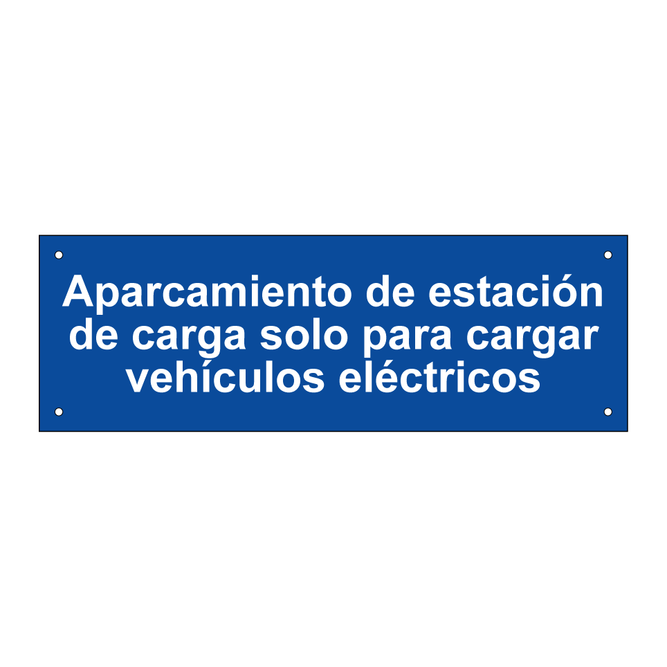 Aparcamiento de estación de carga solo para cargar vehículos eléctricos