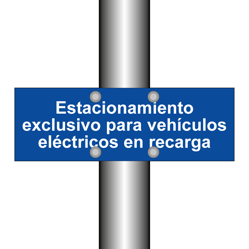 Estacionamiento exclusivo para vehículos eléctricos en recarga
