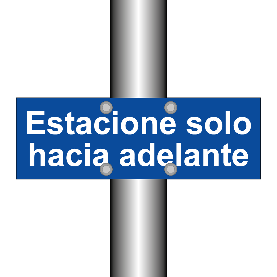 Estacione solo hacia adelante