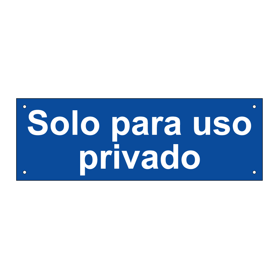Solo para uso privado