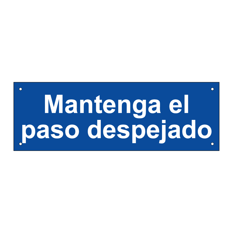 Mantenga el paso despejado