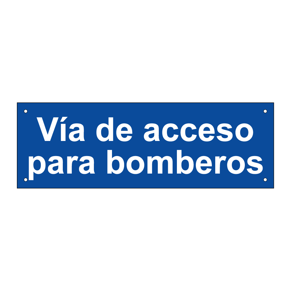 Vía de acceso para bomberos