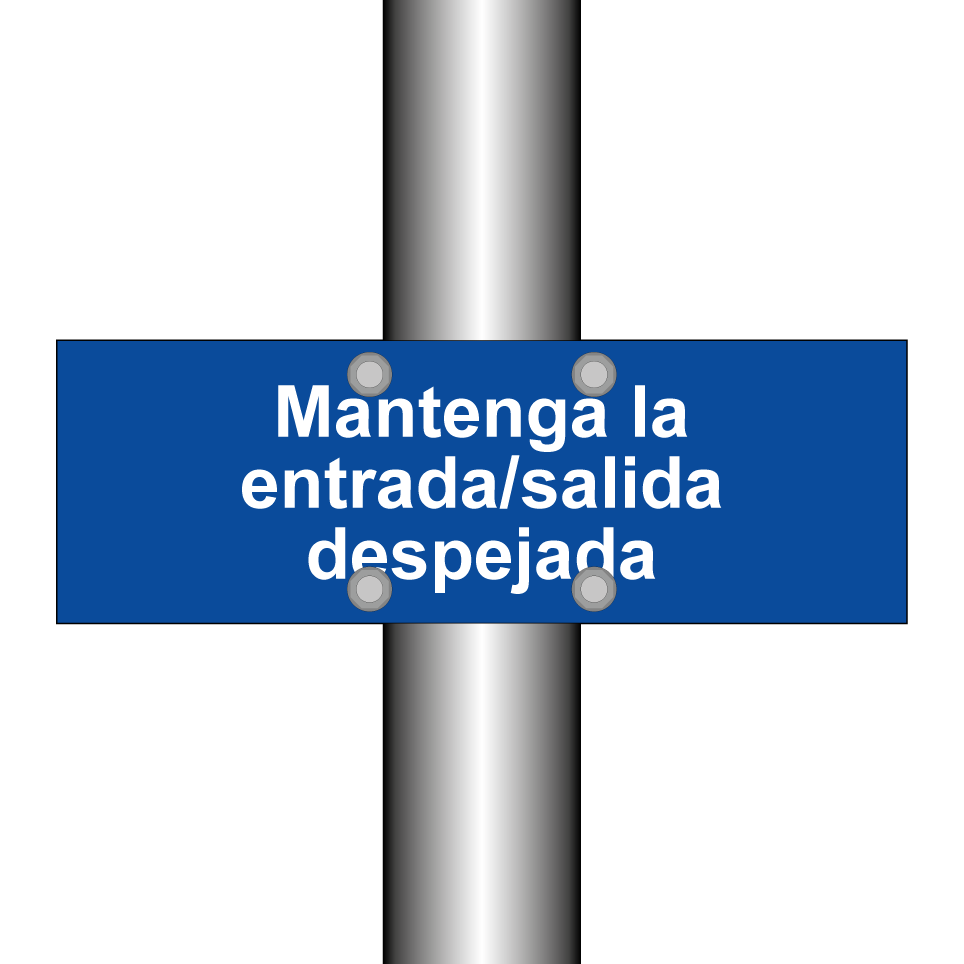 Mantenga la entrada/salida despejada