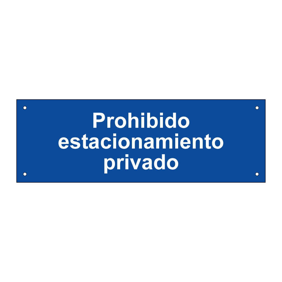 Prohibido estacionamiento privado