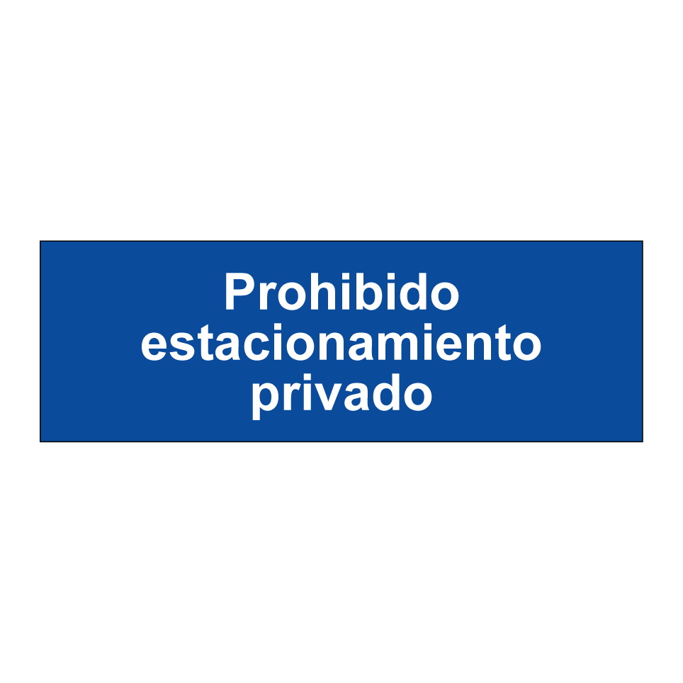 Prohibido estacionamiento privado