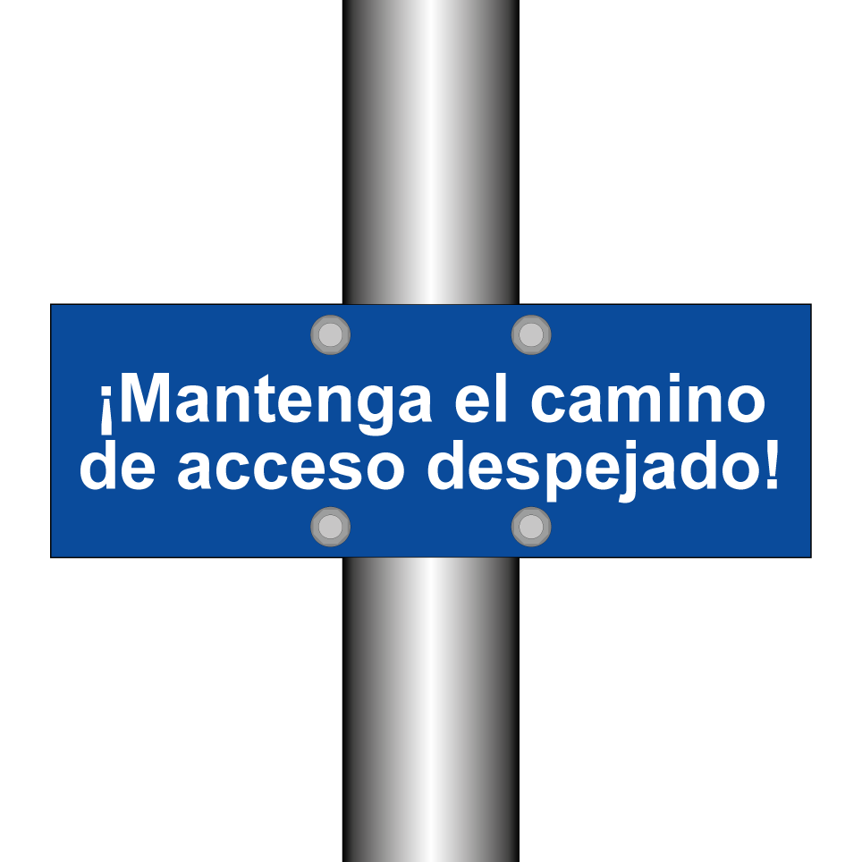 ¡Mantenga el camino de acceso despejado!