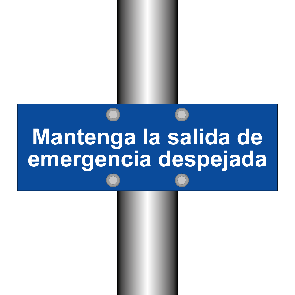 Mantenga la salida de emergencia despejada