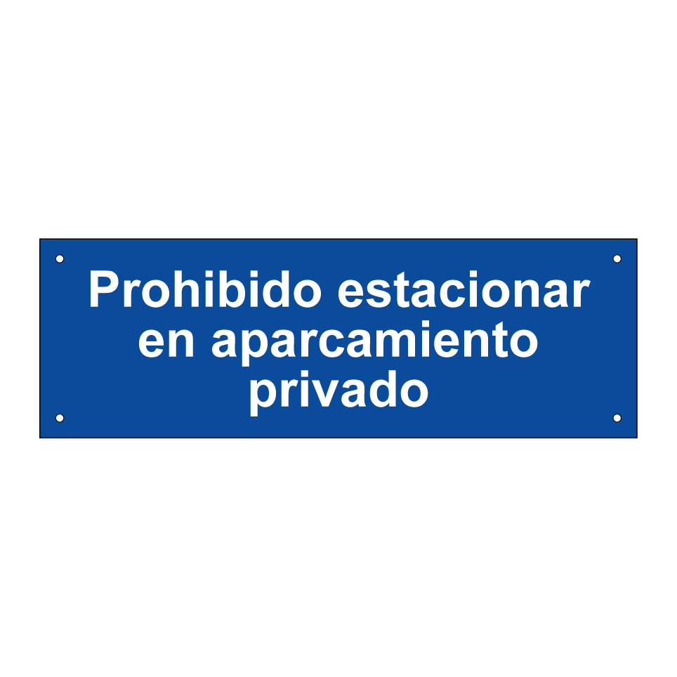 Prohibido estacionar en aparcamiento privado