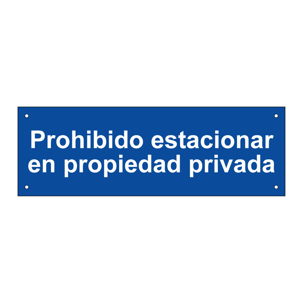 Prohibido estacionar en propiedad privada