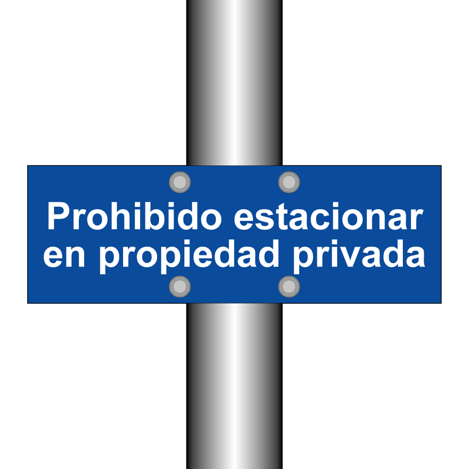 Prohibido estacionar en propiedad privada